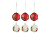 Doos Van 6 Kerstballen Kerstbomen Glitters S